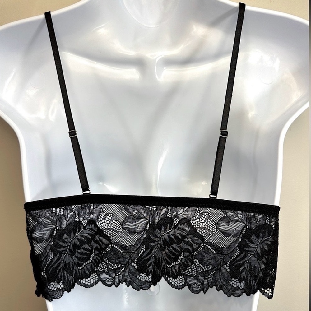 NWT 2-Pack Free People Everyday Lace Longline Bralettes Black Combo Size X-Small - Picture 6 of 13